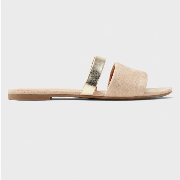 Banana Republic Vegan Suede Double strap slide - Picture 3 of 3